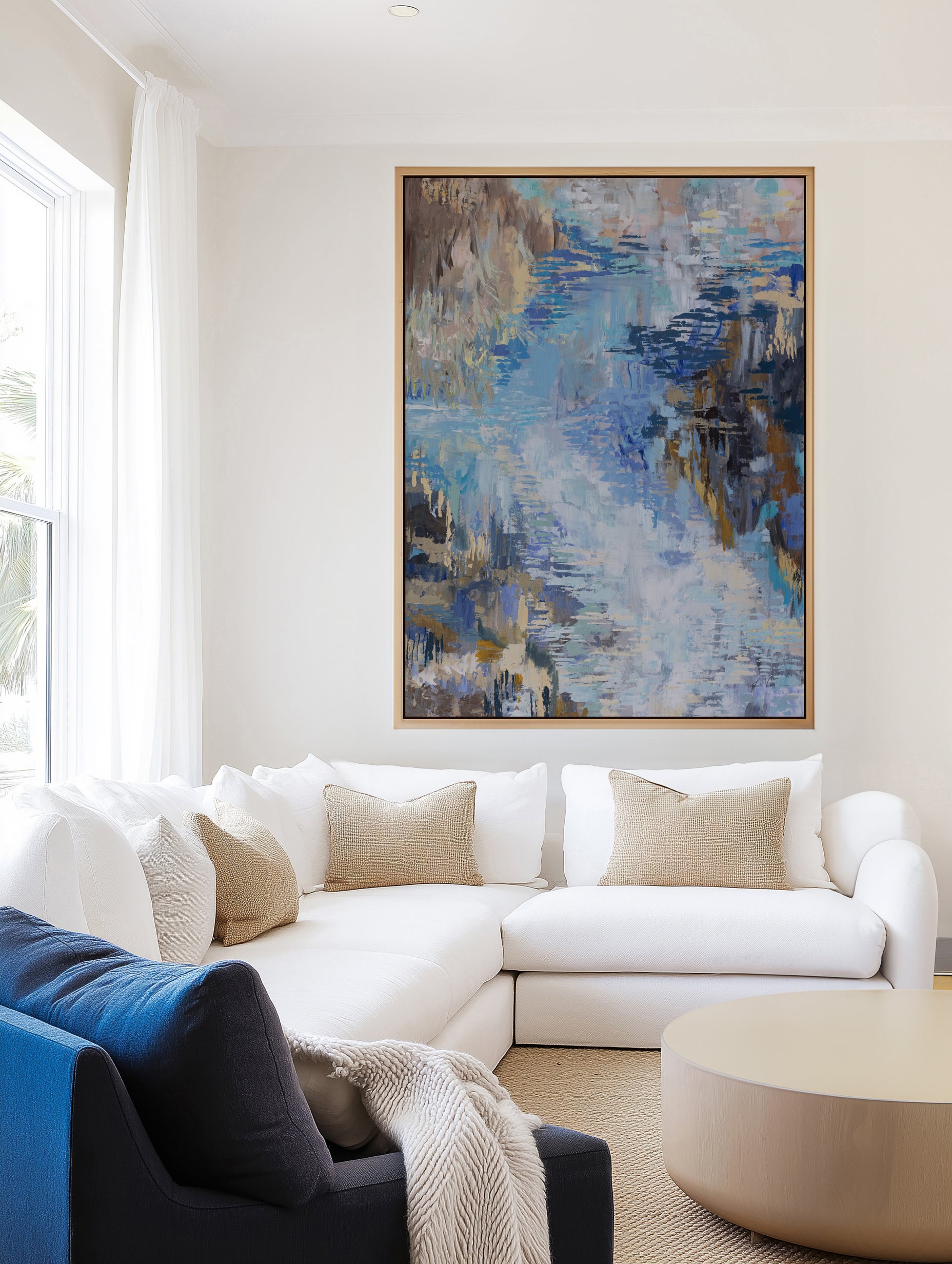 Flow I | Framed Canvas Art Print