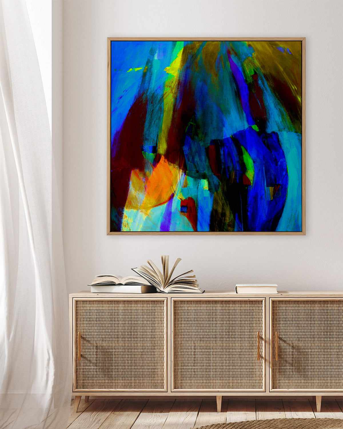 Flow by Antonia Tzenova | Framed Canvas Art Print