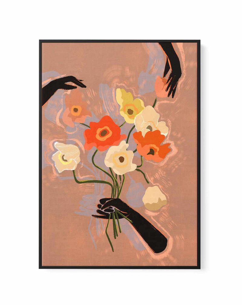 Flower Always by Arty Guava | Framed Canvas Art Print