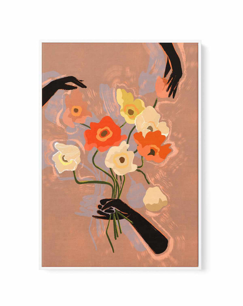 Flower Always by Arty Guava | Framed Canvas Art Print