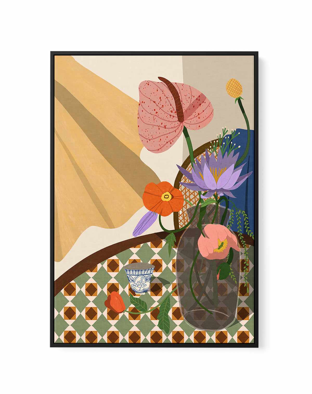 Flower Arrangement by Arty Guava | Framed Canvas Art Print from Olive et Oriel where you can shop wallpaper and artworks online