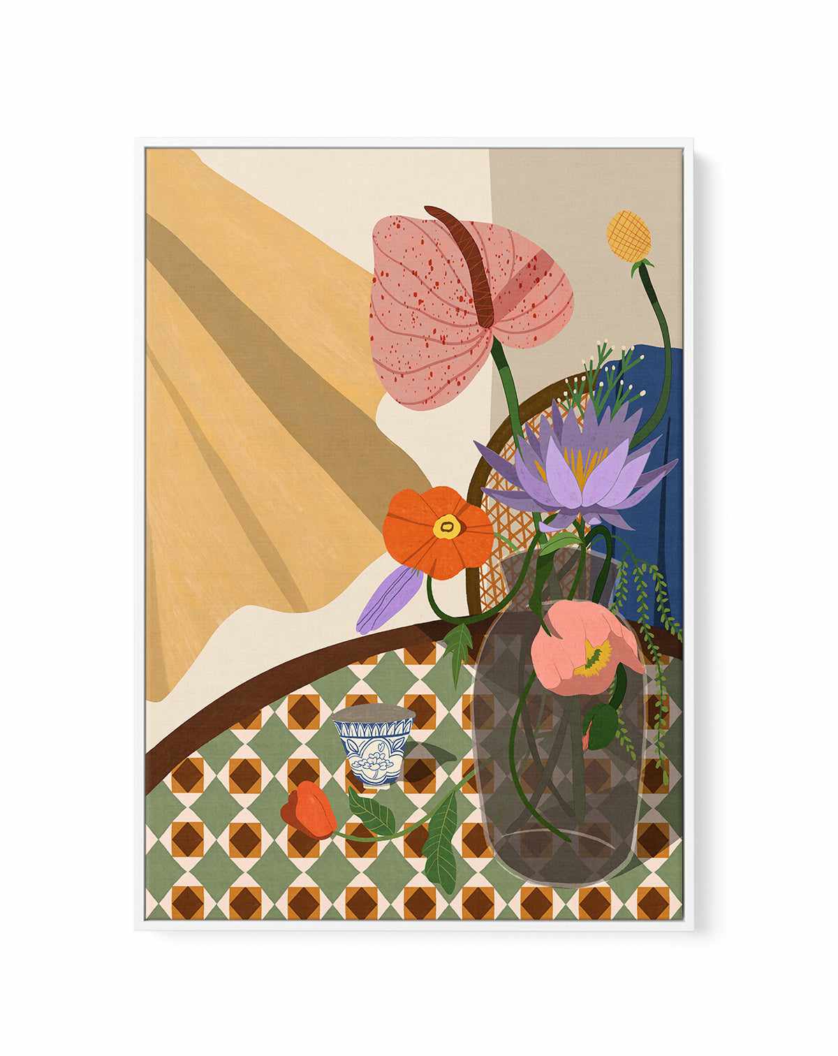 Flower Arrangement by Arty Guava | Framed Canvas Art Print from Olive et Oriel where you can shop wallpaper and artworks online