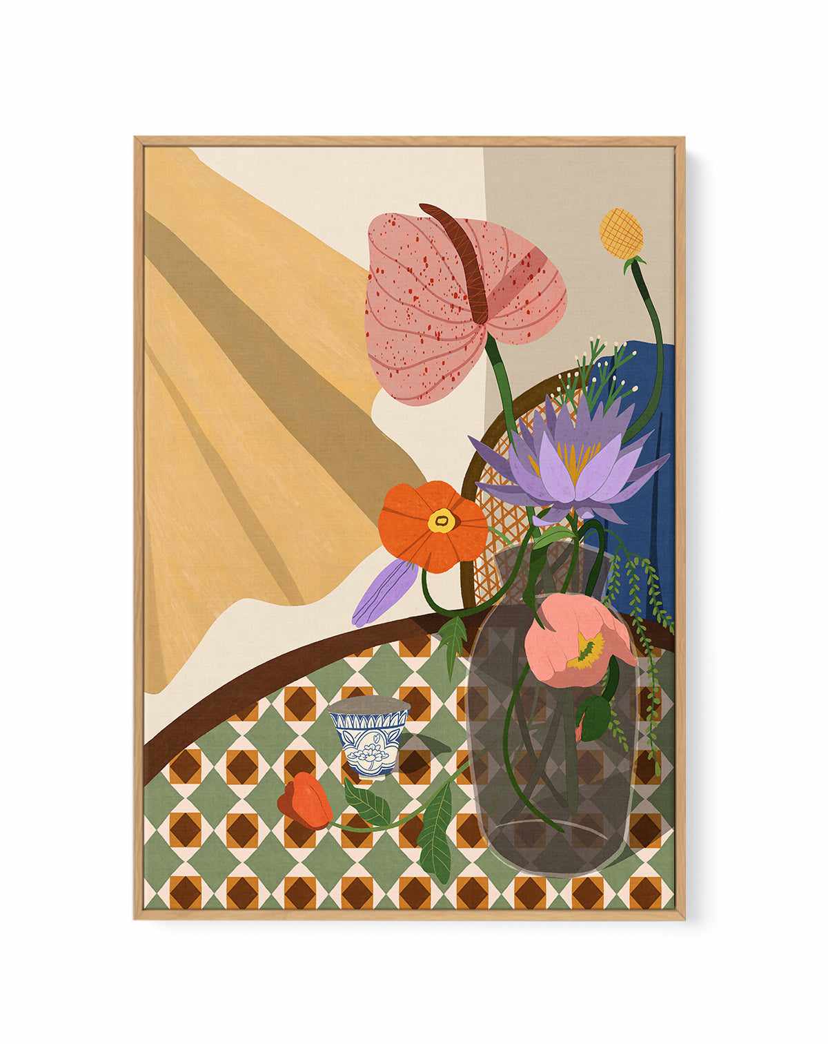 Flower Arrangement by Arty Guava | Framed Canvas Art Print from Olive et Oriel where you can shop wallpaper and artworks online