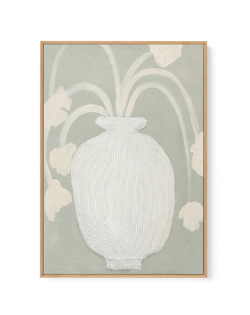 Flower Drift by Design Fabrikken | Framed Canvas Wall Art