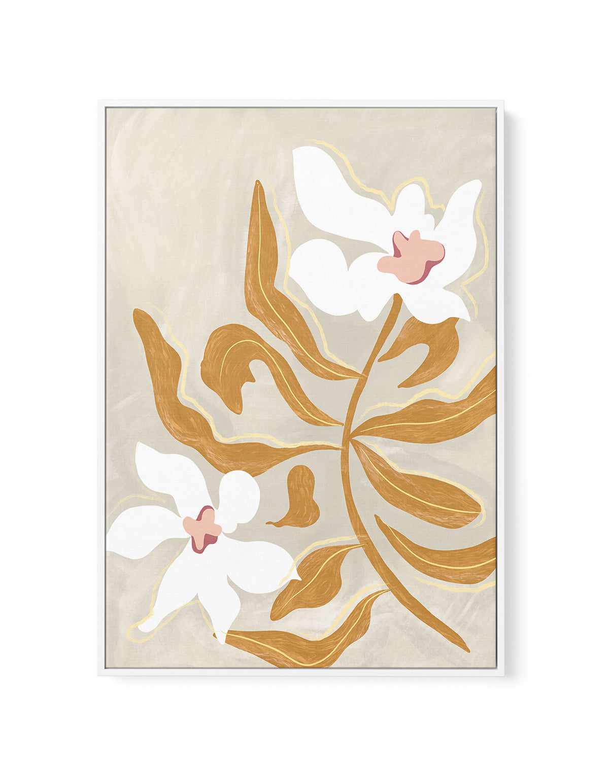 Flower Flower Flowe by Arty Guava | Framed Canvas Art Print