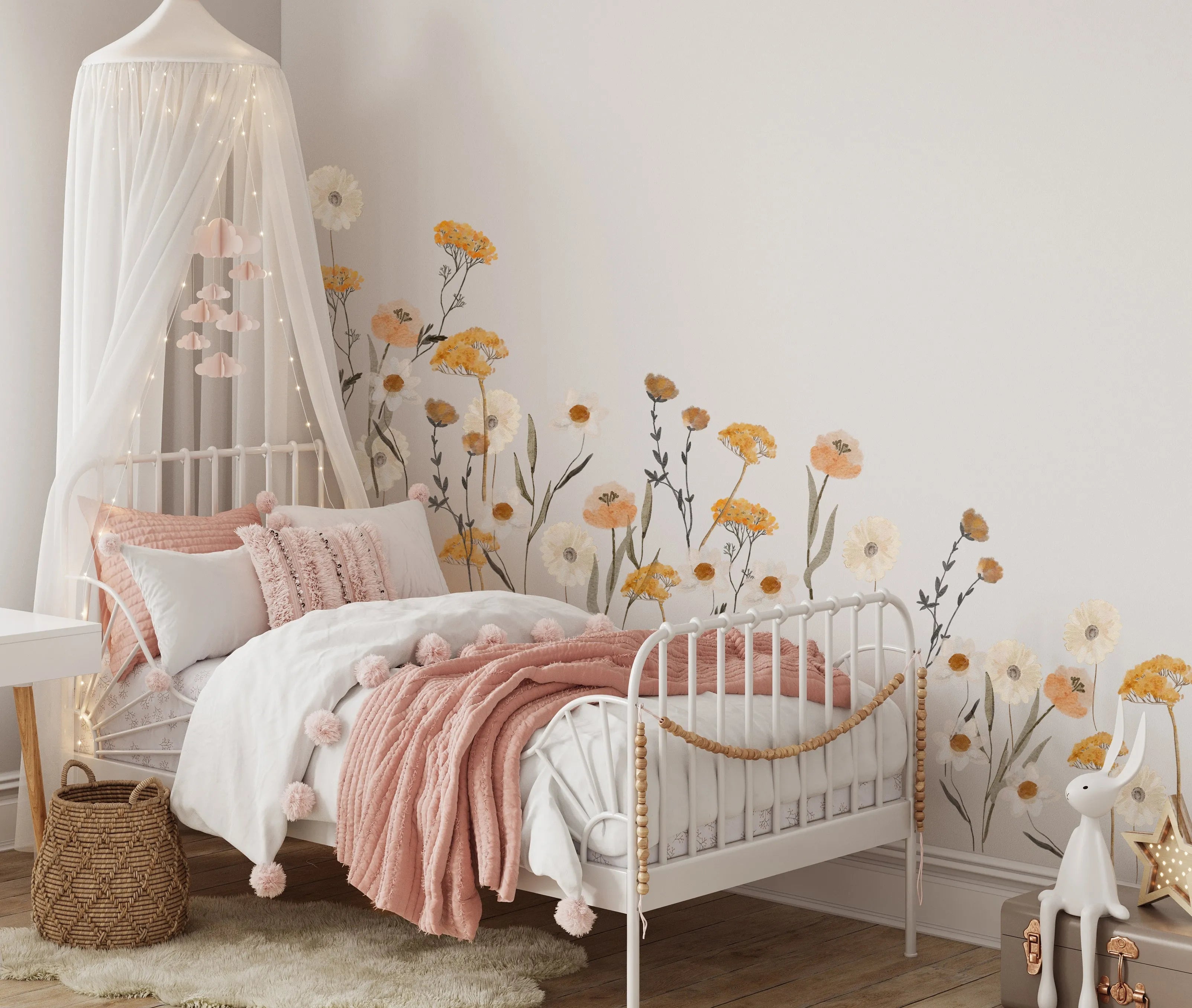 Flower Garden Decal set from Olive et Oriel where you can shop wallpaper and artworks online