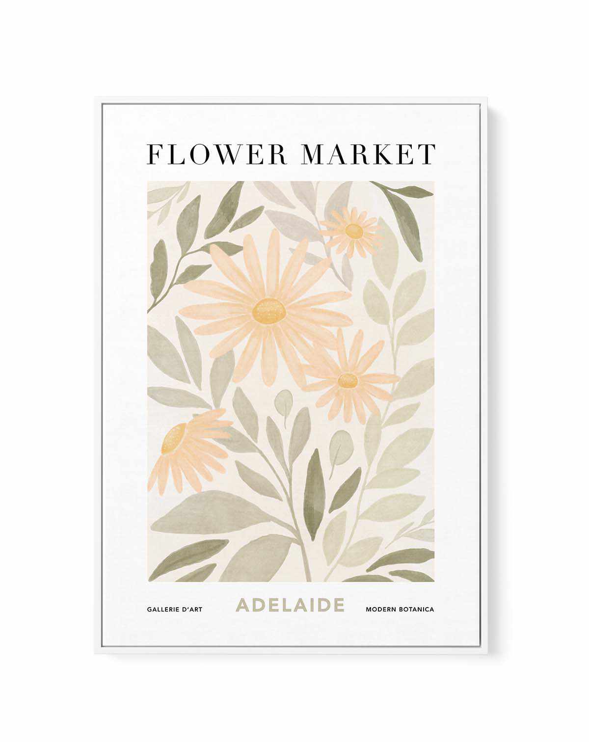 Flower Market Adelaide | Framed Canvas Art Print