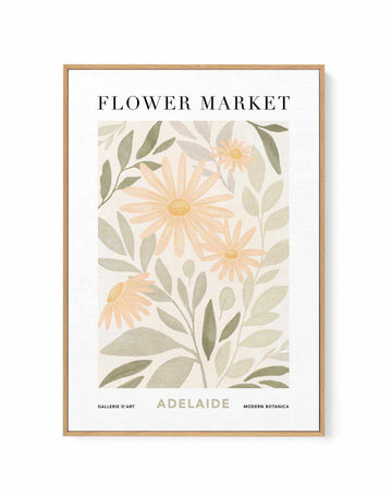 Flower Market Adelaide | Framed Canvas Art Print from Olive et Oriel where you can shop wallpaper and artworks online