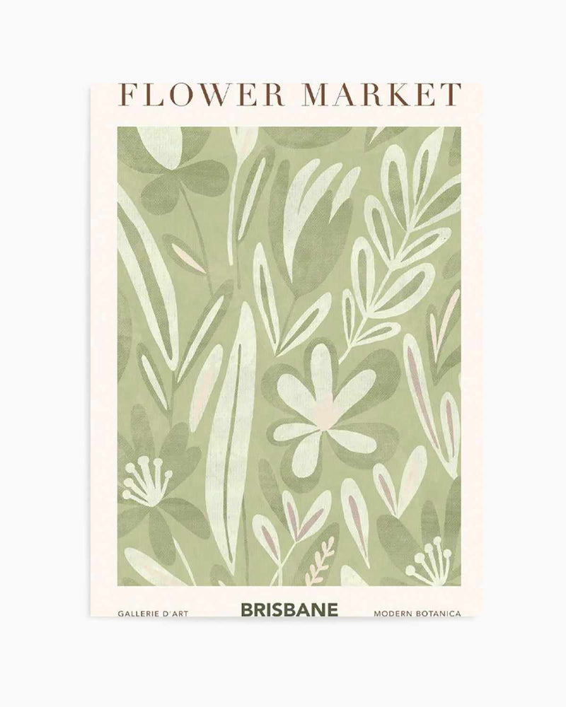 Flower Market Brisbane Art Print