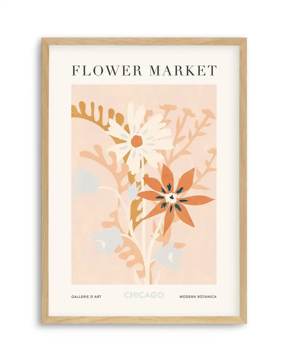 Flower Market Chicago Art Print-PRINT-Olive et Oriel-Olive et Oriel-A5 | 5.8" x 8.3" | 14.8 x 21cm-Oak-With White Border-Buy-Australian-Art-Prints-Online-with-Olive-et-Oriel-Your-Artwork-Specialists-Austrailia-Decorate-With-Coastal-Photo-Wall-Art-Prints-From-Our-Beach-House-Artwork-Collection-Fine-Poster-and-Framed-Artwork
