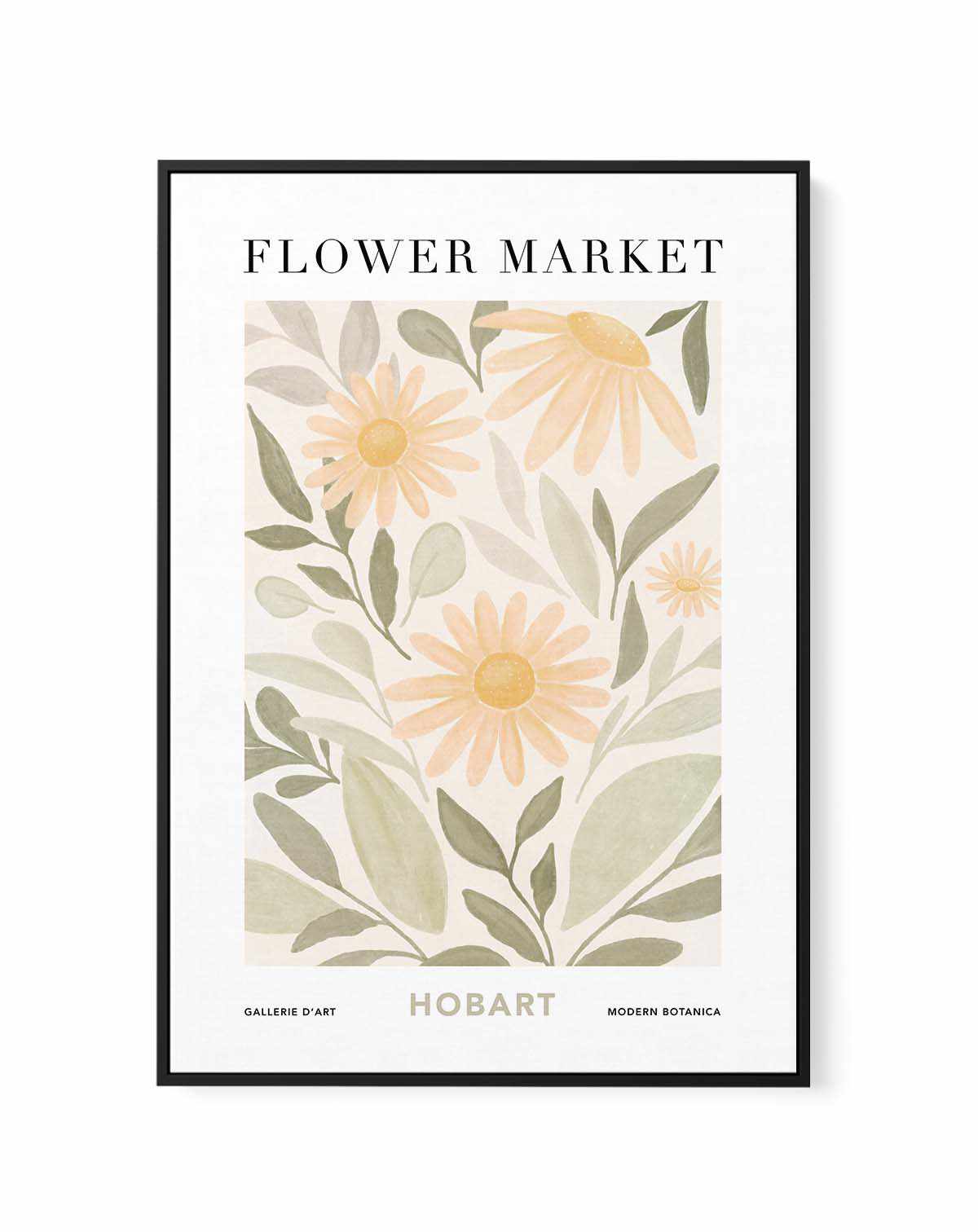 Flower Market Hobart | Framed Canvas Art Print