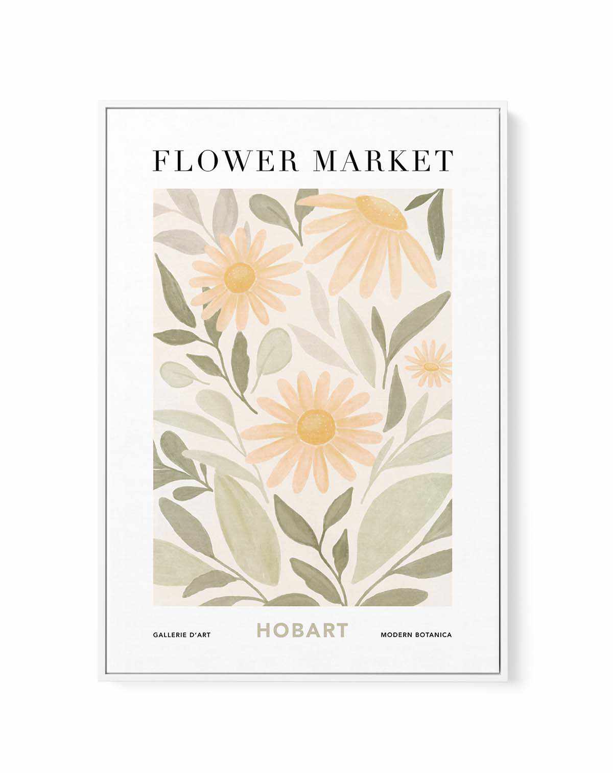 Flower Market Hobart | Framed Canvas Art Print