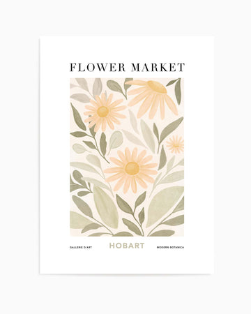 Flower Market Hobart | Art Print from Olive et Oriel where you can shop wallpaper and artworks online