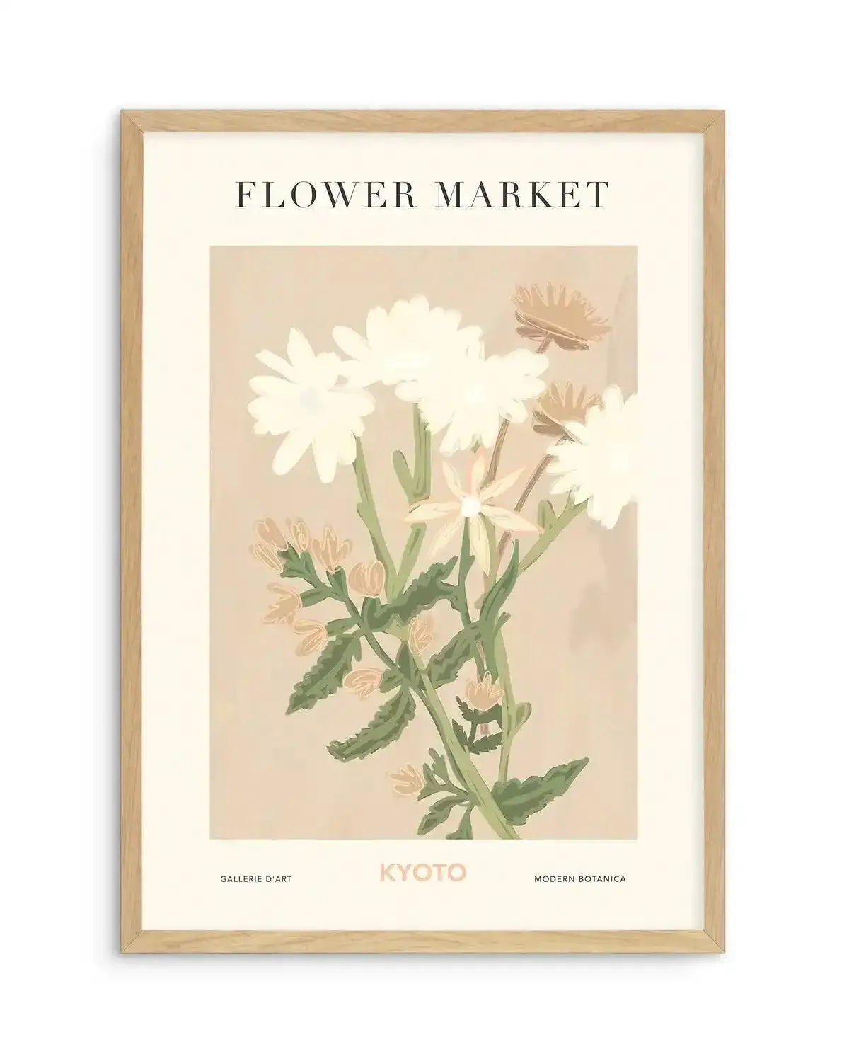 Flower Market Kyoto Art Print-PRINT-Olive et Oriel-Olive et Oriel-A5 | 5.8" x 8.3" | 14.8 x 21cm-Oak-With White Border-Buy-Australian-Art-Prints-Online-with-Olive-et-Oriel-Your-Artwork-Specialists-Austrailia-Decorate-With-Coastal-Photo-Wall-Art-Prints-From-Our-Beach-House-Artwork-Collection-Fine-Poster-and-Framed-Artwork