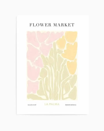 Flower Market La Palma Art Print from Olive et Oriel where you can shop wallpaper and artworks online