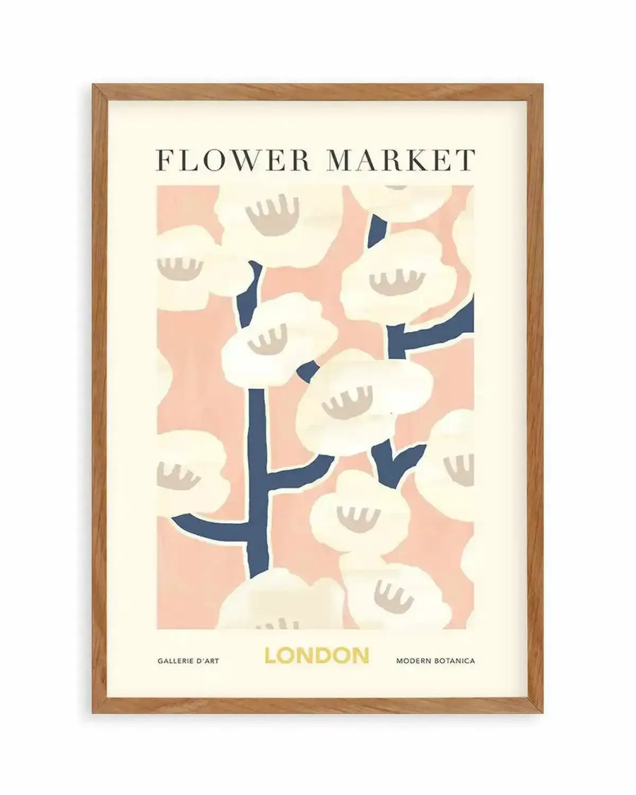 Flower Market London Art Print from Olive et Oriel where you can shop wallpaper and artworks online