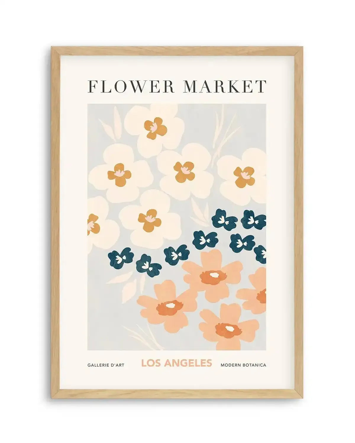 Flower Market Los Angeles Art Print-PRINT-Olive et Oriel-Olive et Oriel-A5 | 5.8" x 8.3" | 14.8 x 21cm-Oak-With White Border-Buy-Australian-Art-Prints-Online-with-Olive-et-Oriel-Your-Artwork-Specialists-Austrailia-Decorate-With-Coastal-Photo-Wall-Art-Prints-From-Our-Beach-House-Artwork-Collection-Fine-Poster-and-Framed-Artwork