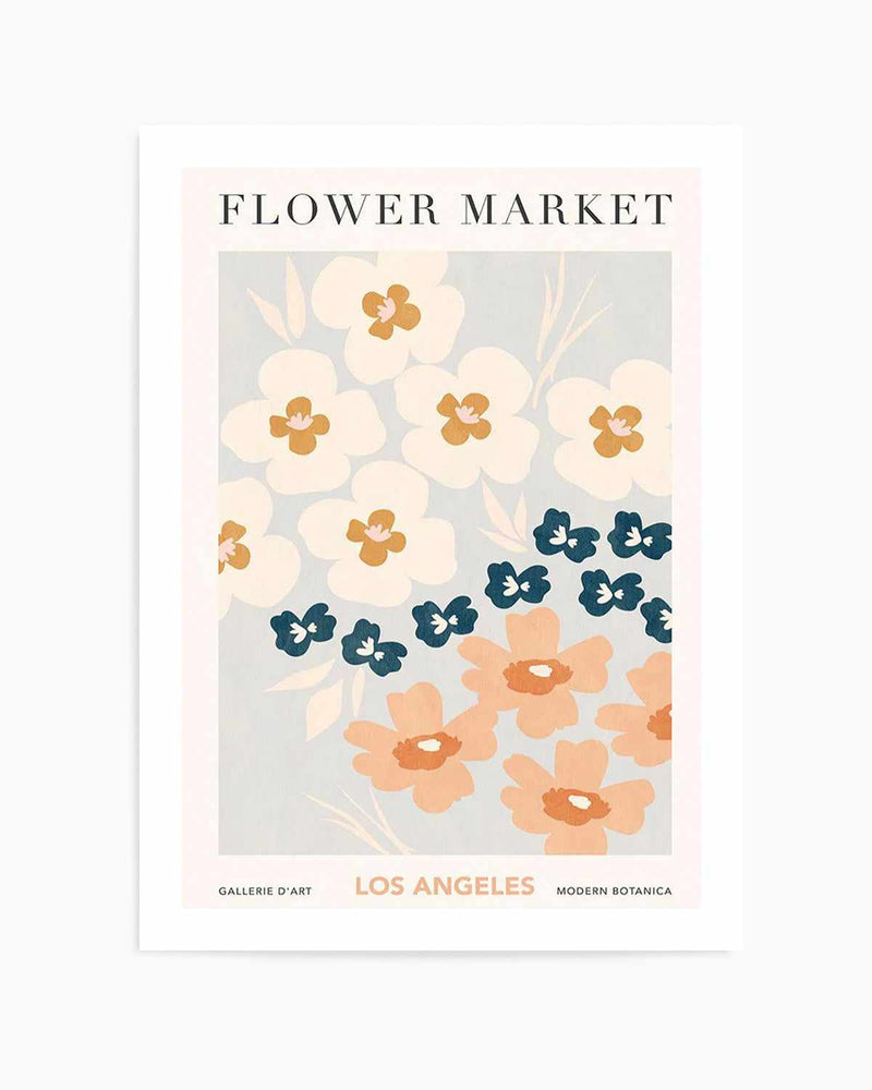 Flower Market Los Angeles Art Print