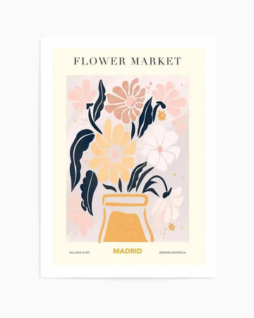 Flower Market Madrid Art Print from Olive et Oriel where you can shop wallpaper and artworks online