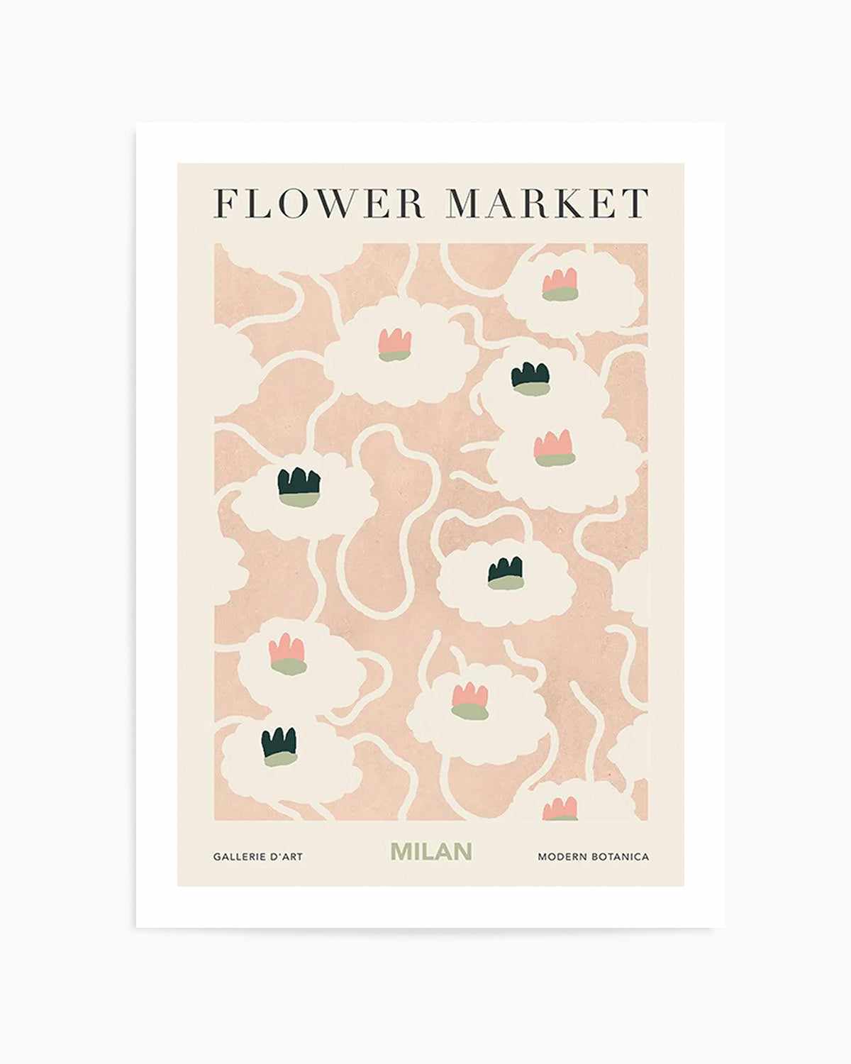 Flower Market Milan Art Print