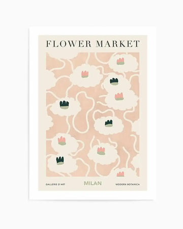 Flower Market Milan Art Print from Olive et Oriel where you can shop wallpaper and artworks online