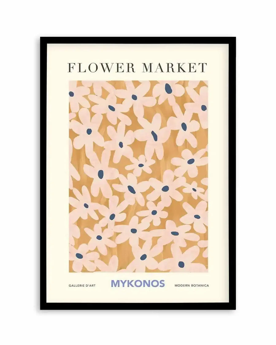 Flower Market Mykonos Art Print from Olive et Oriel where you can shop wallpaper and artworks online