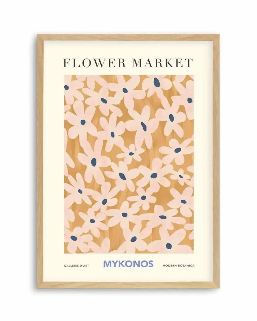 Flower Market Mykonos Art Print from Olive et Oriel where you can shop wallpaper and artworks online