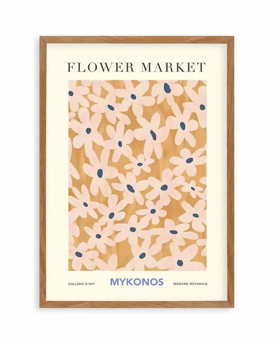 Flower Market Mykonos Art Print from Olive et Oriel where you can shop wallpaper and artworks online