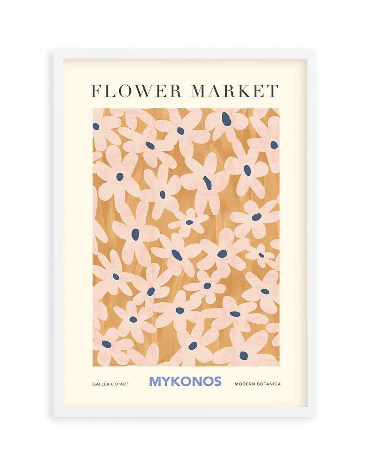 Flower Market Mykonos Art Print