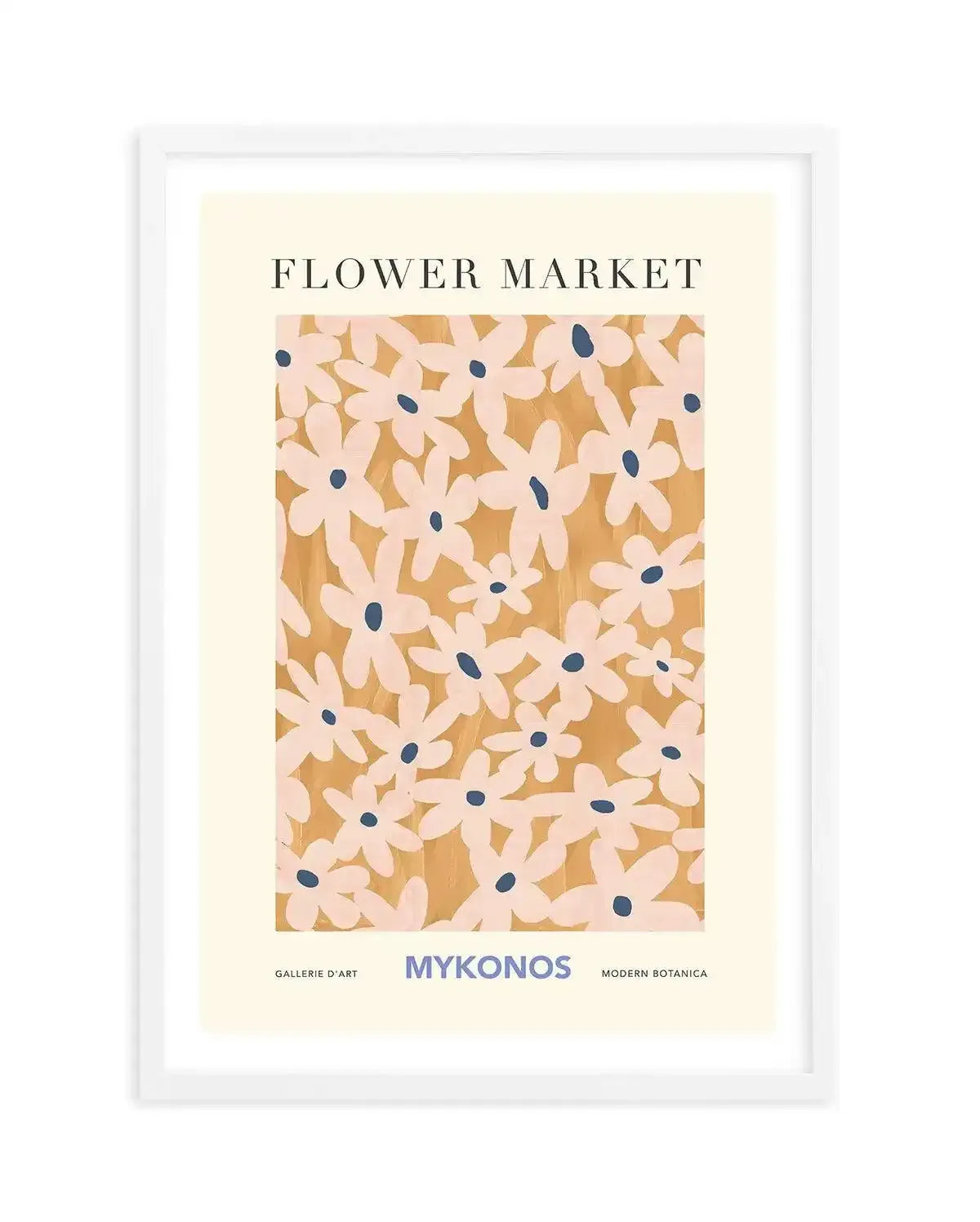 Flower Market Mykonos Art Print-PRINT-Olive et Oriel-Olive et Oriel-A5 | 5.8" x 8.3" | 14.8 x 21cm-White-With White Border-Buy-Australian-Art-Prints-Online-with-Olive-et-Oriel-Your-Artwork-Specialists-Austrailia-Decorate-With-Coastal-Photo-Wall-Art-Prints-From-Our-Beach-House-Artwork-Collection-Fine-Poster-and-Framed-Artwork