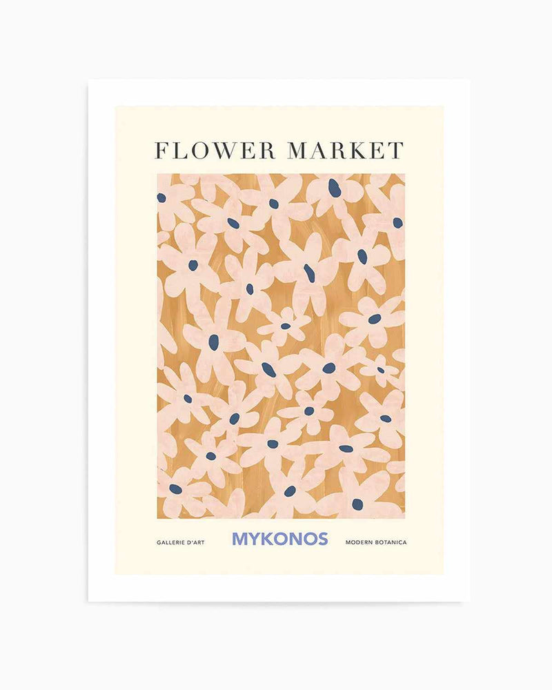 Flower Market Mykonos Art Print