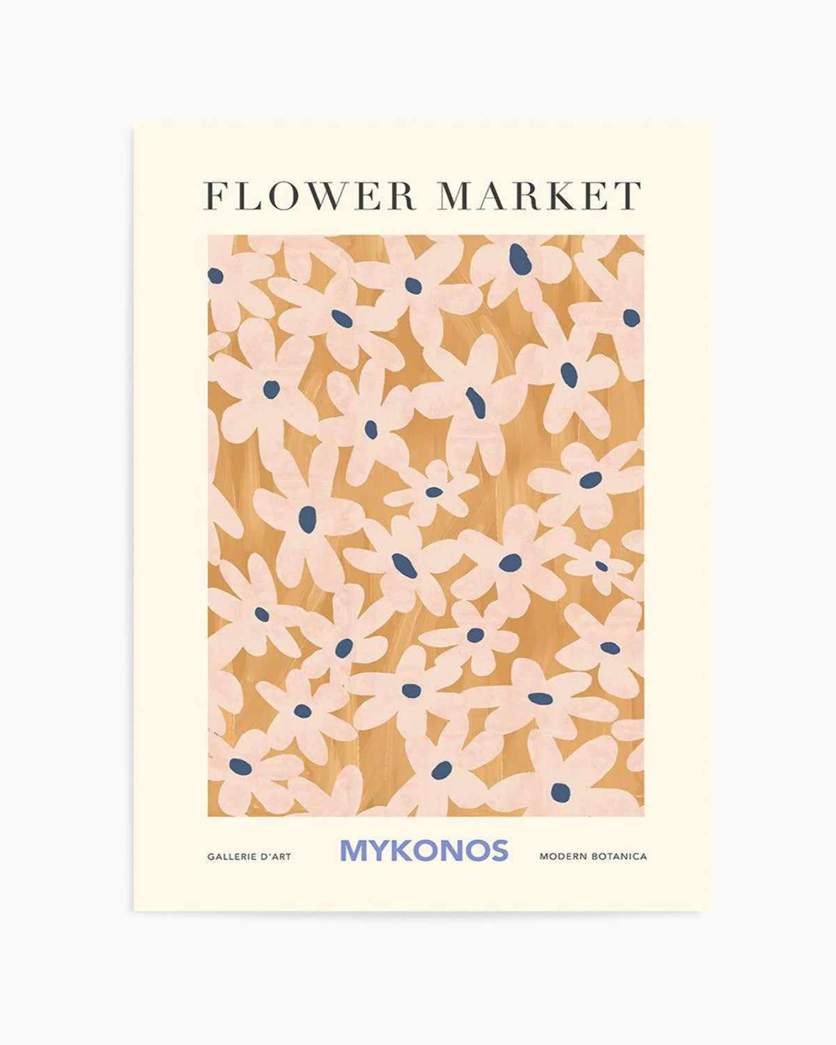 Flower Market Mykonos Art Print