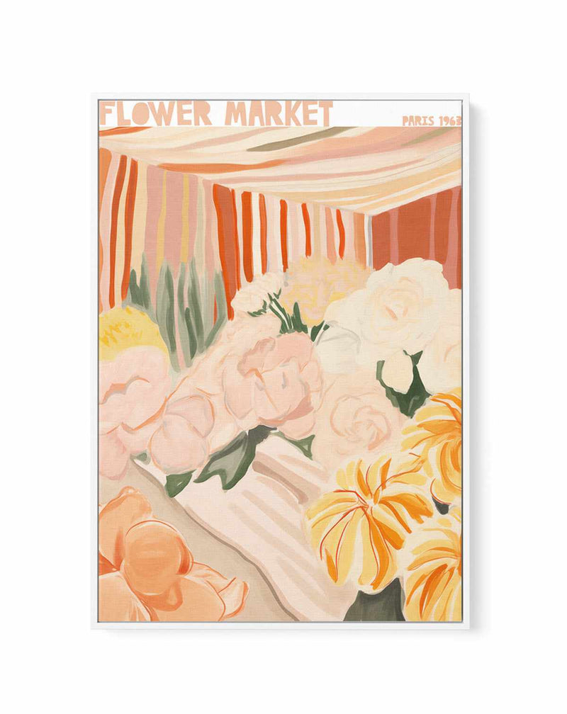 Flower Market Paris 63 | Framed Canvas Art Print