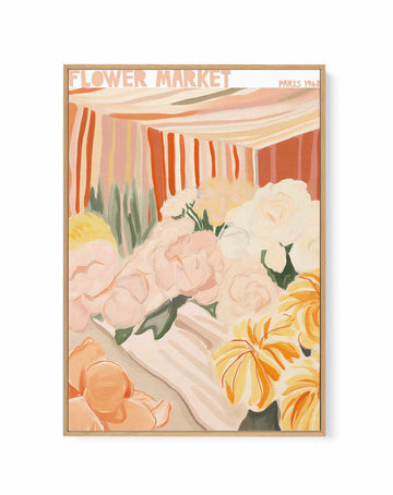Flower Market Paris 63 | Framed Canvas Art Print from Olive et Oriel where you can shop wallpaper and artworks online