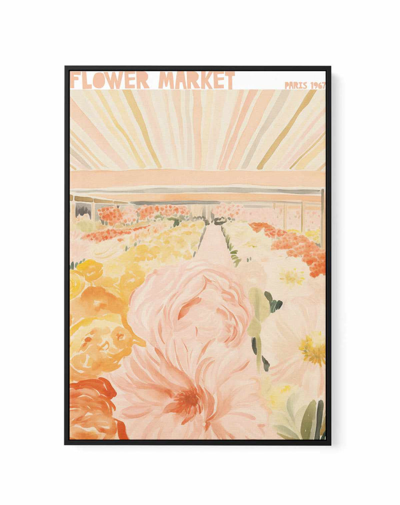 Flower Market Paris 67 | Framed Canvas Art Print