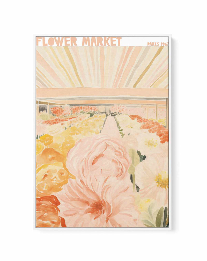 Flower Market Paris 67 | Framed Canvas Art Print