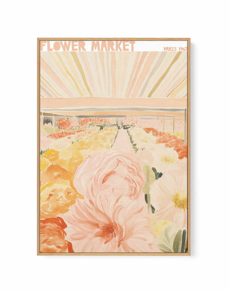 Flower Market Paris 67 | Framed Canvas Art Print