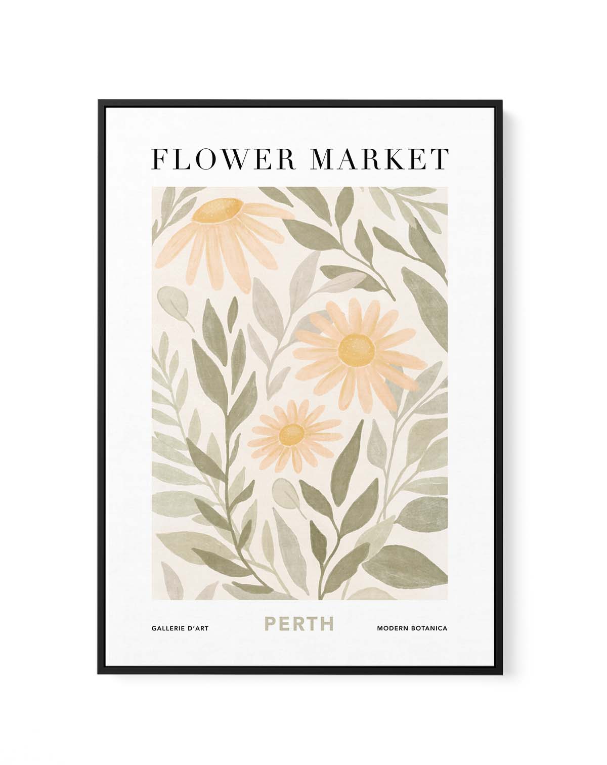 Flower Market Perth | Framed Canvas Art Print