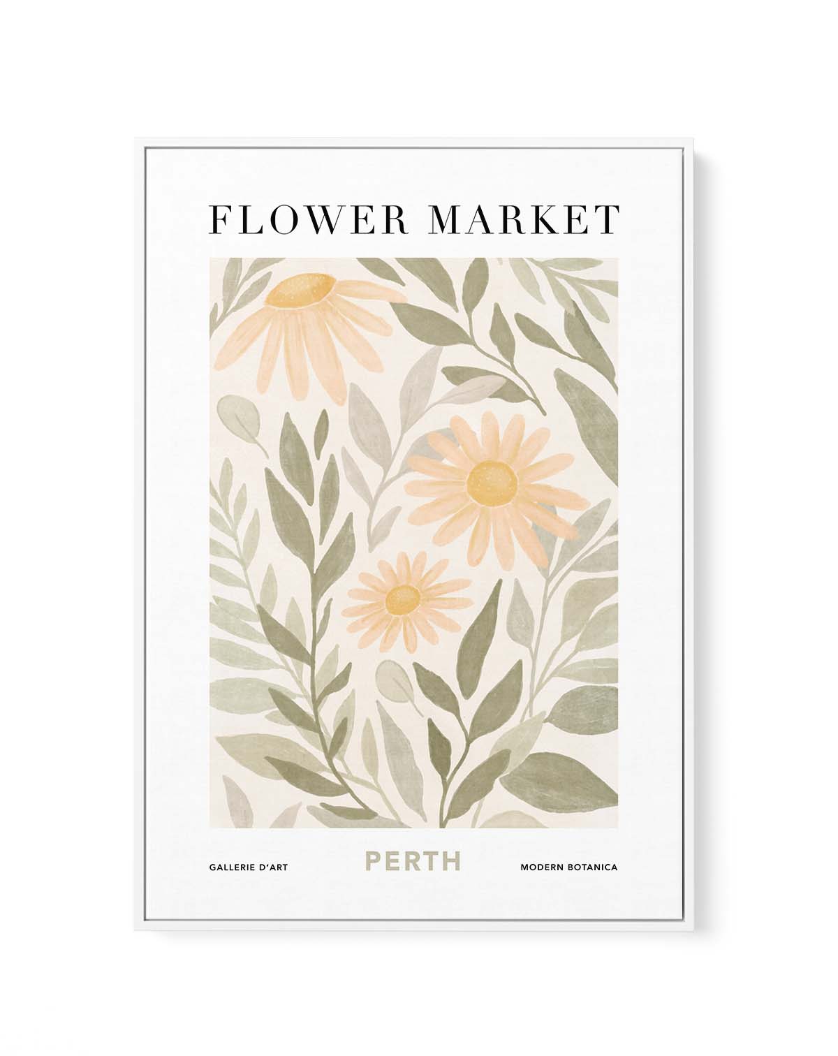 Flower Market Perth | Framed Canvas Art Print