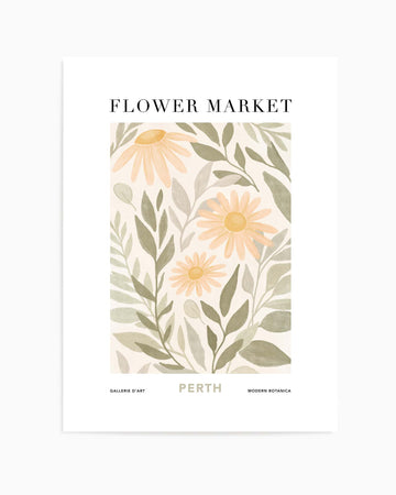 Flower Market Perth | Art Print from Olive et Oriel where you can shop wallpaper and artworks online