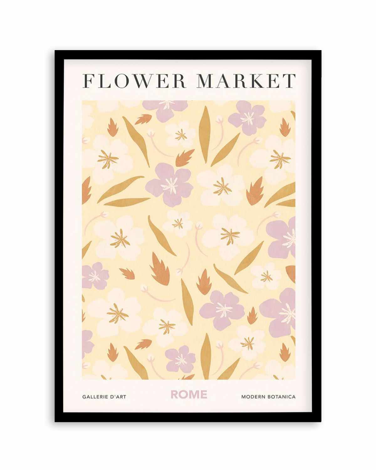 Flower Market Rome Art Print