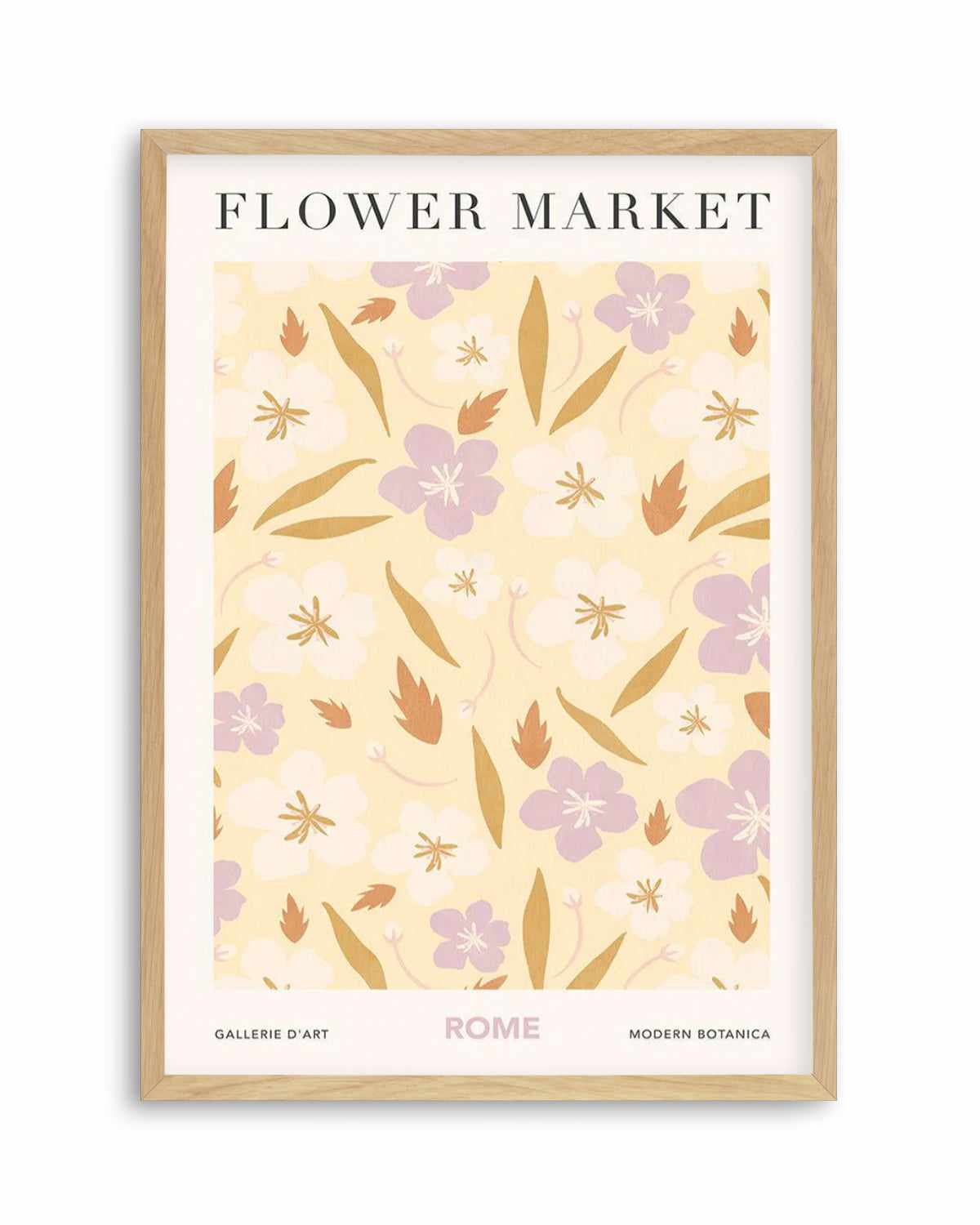 Flower Market Rome Art Print