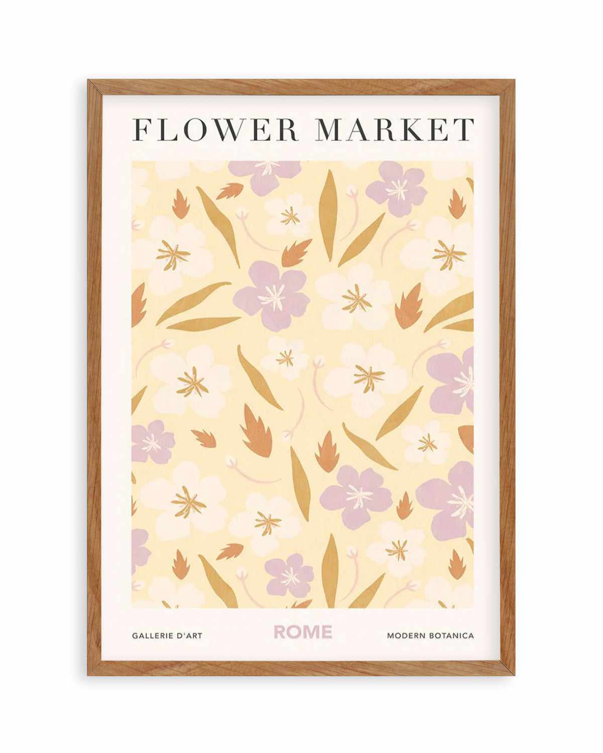 Flower Market Rome Art Print