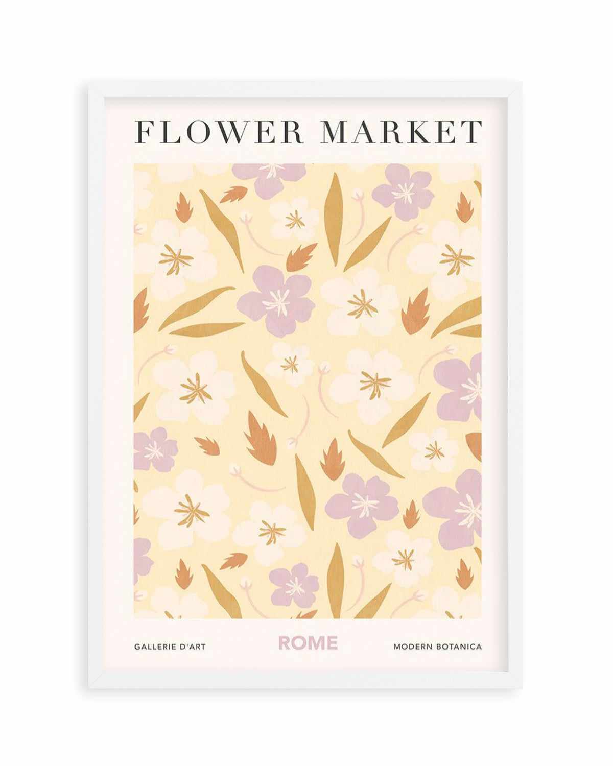 Flower Market Rome Art Print