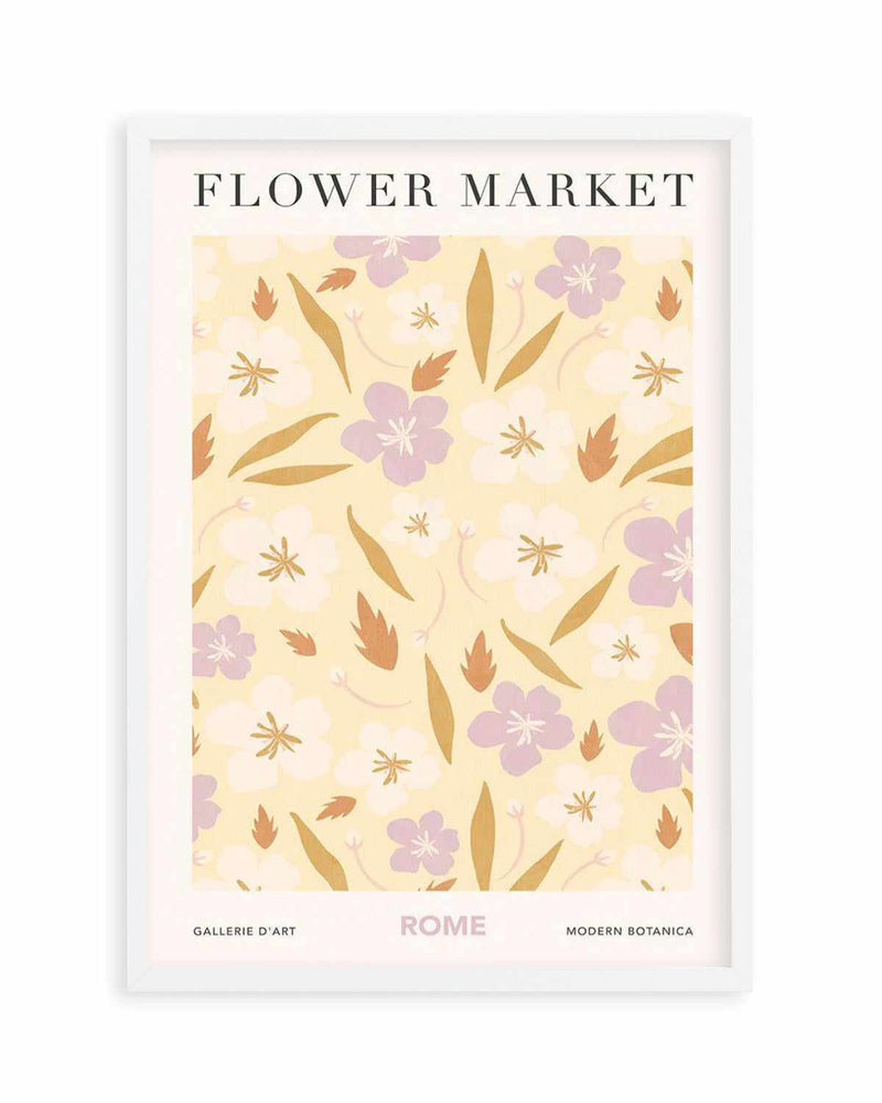 Flower Market Rome Art Print