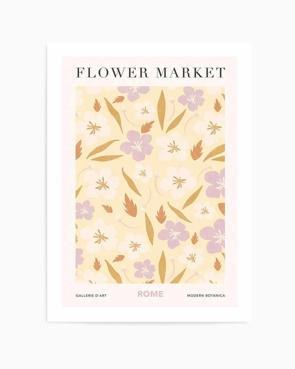 Flower Market Rome Art Print