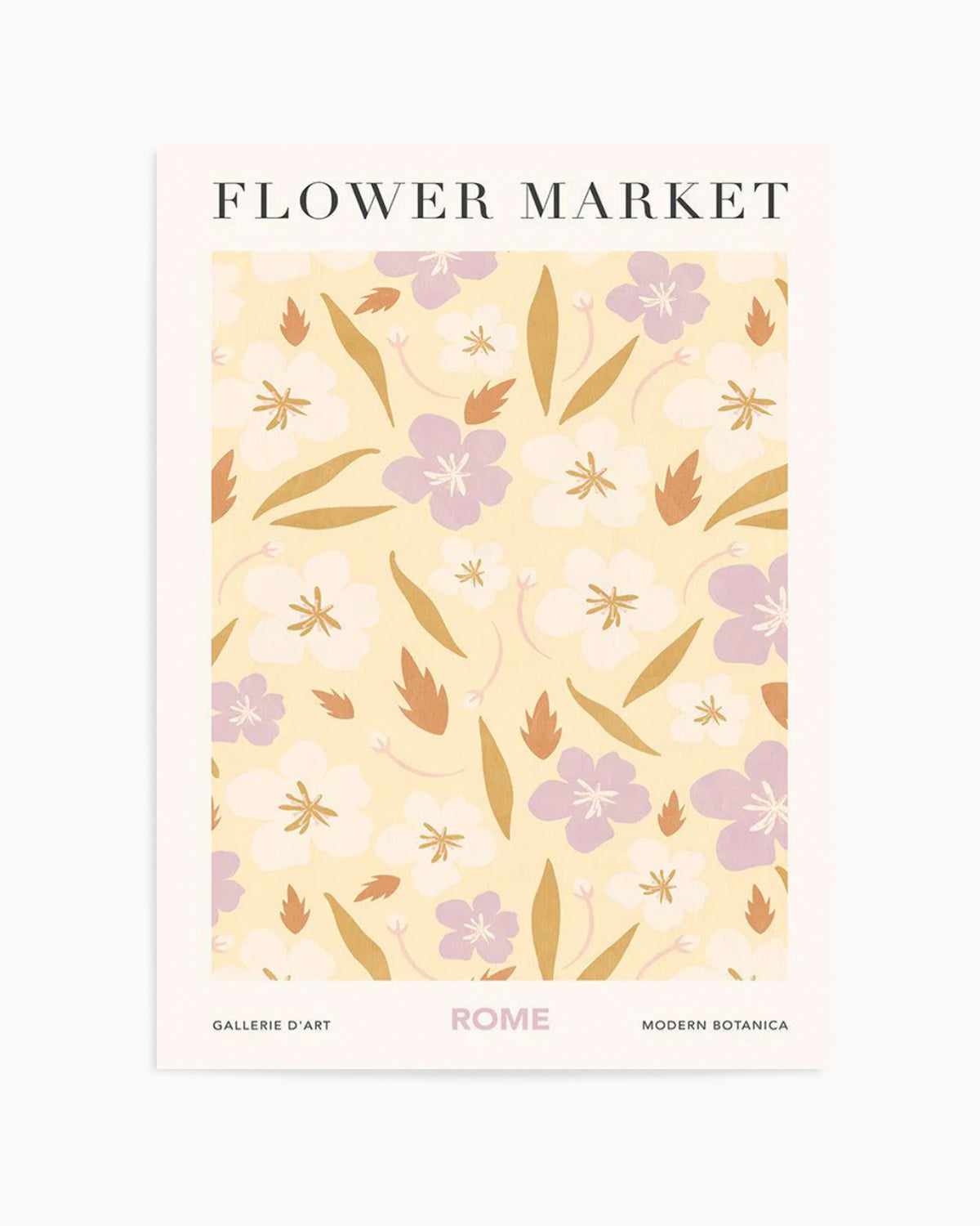 Flower Market Rome Art Print