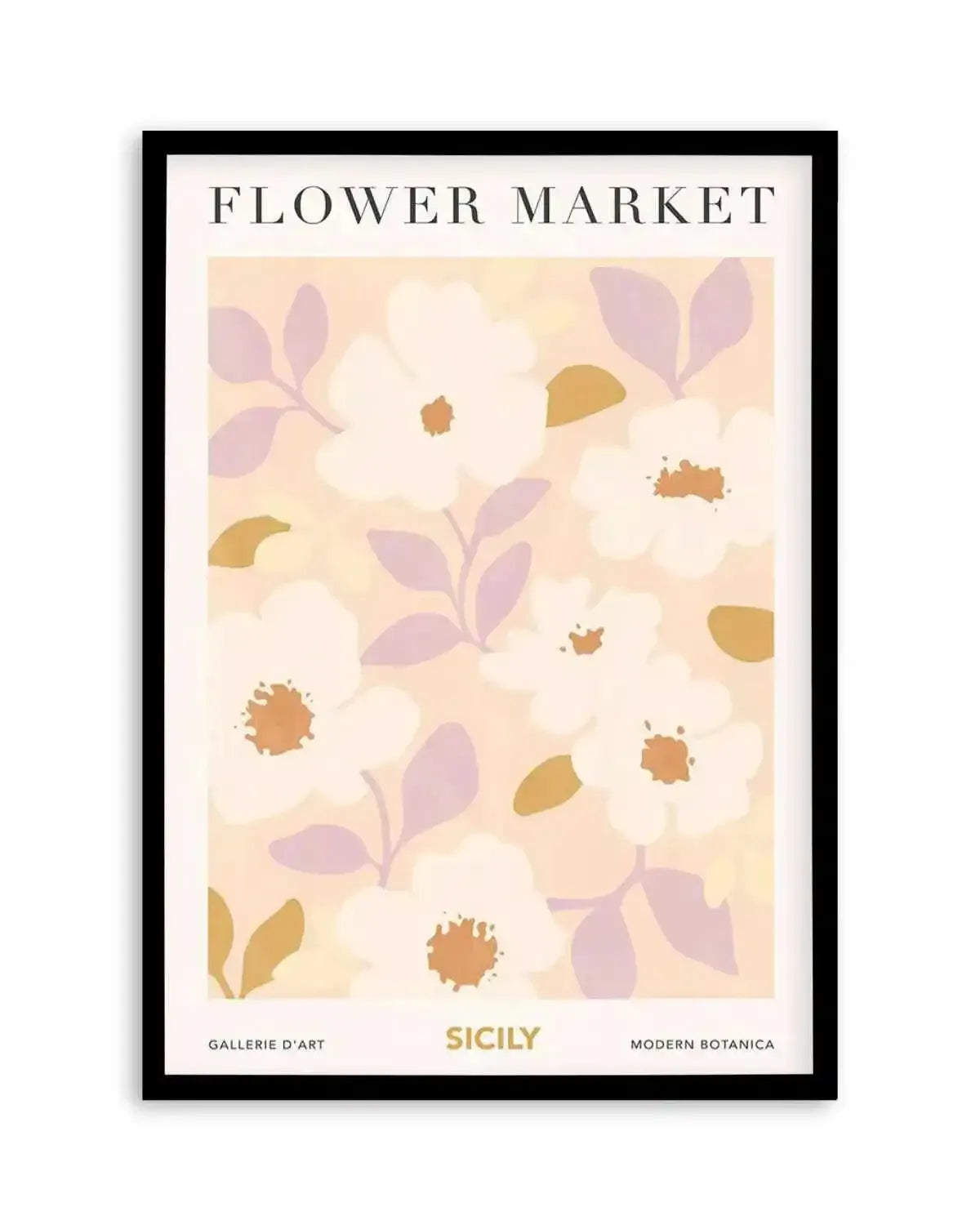 Flower Market Sicily Art Print from Olive et Oriel where you can shop wallpaper and artworks online