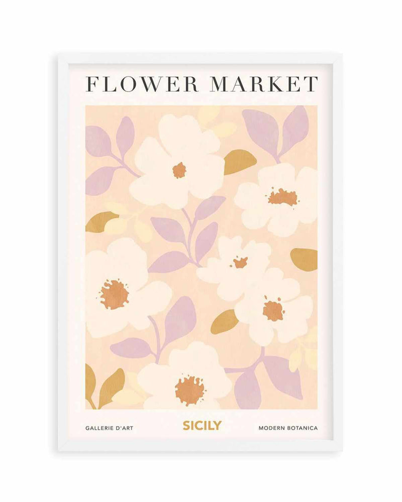 Flower Market Sicily Art Print