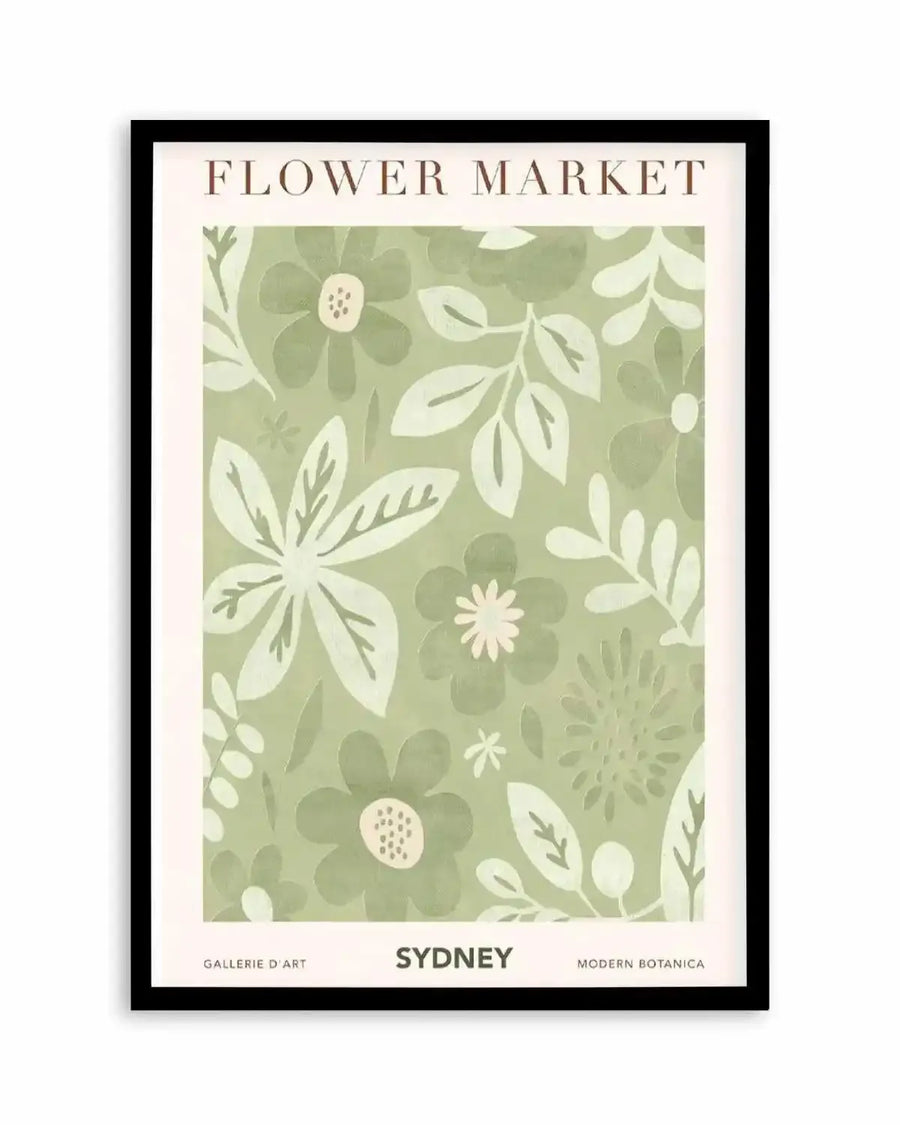 Flower Market Sydney Art Print from Olive et Oriel where you can shop wallpaper and artworks online